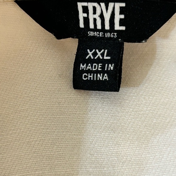 Frye White Button Front Long Sleeve Cotton Denim Shirt Dress - Picture 11 of 15